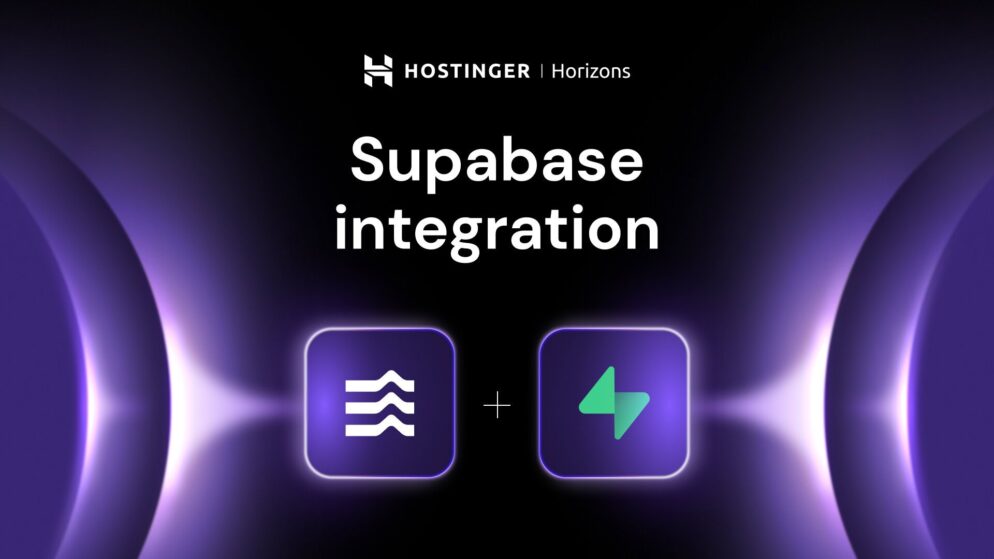 Hostinger Horizons: Connect your web app to Supabase in just