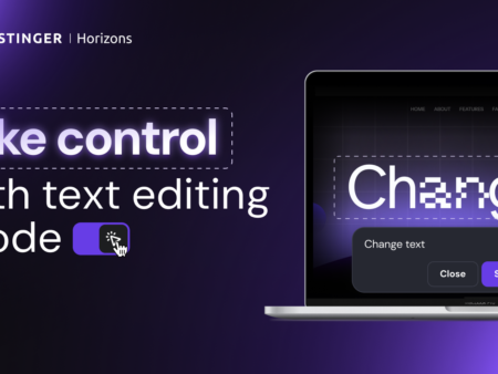 Hostinger Horizons: No-code speed meets text editing freedom