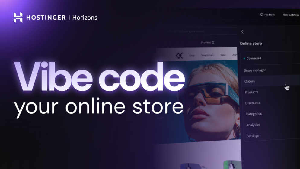 Vibe code your online store with Hostinger Horizons: Ecommerce is